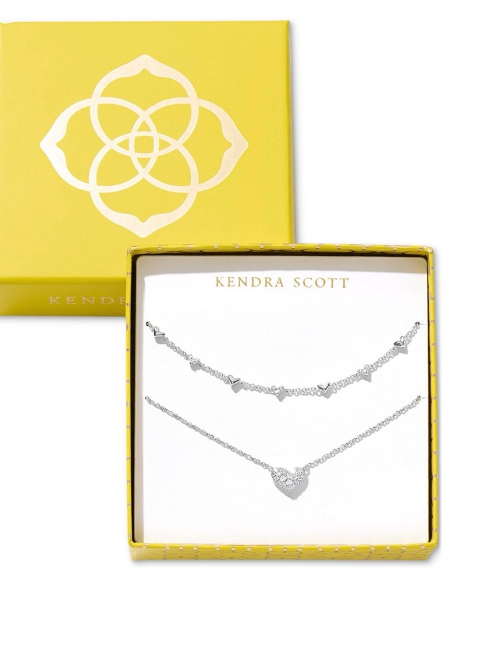 Kendra Scott Ari & Haven Crystal Heart Pendant Layered Necklace - 19”
